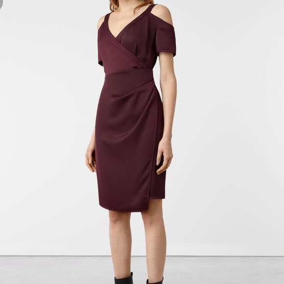 AllSaints Cold Shoulder Cadia Dress - Picture 1 of 6